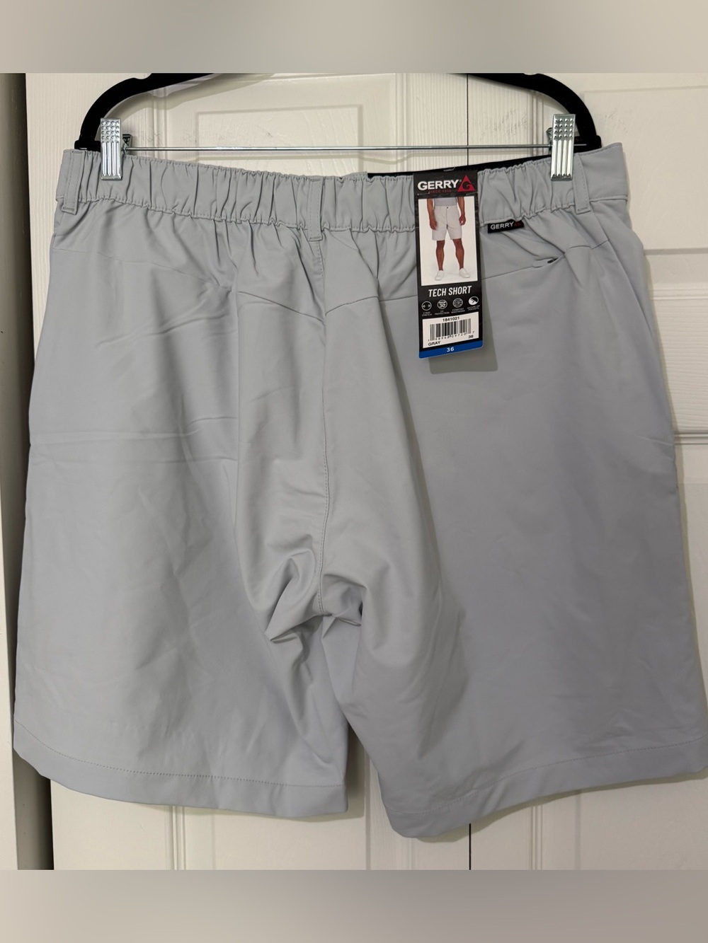 Gerry Men's Tech Shorts UPF 30 Stretch Lightweight Outdoor Size 36 Gray
